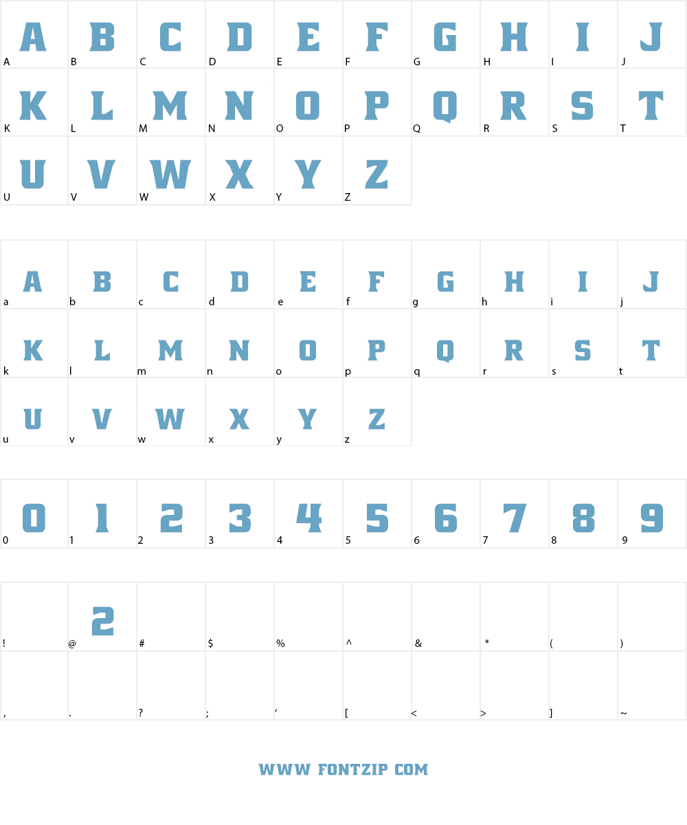 NCAA Cal Poly Mustangs Font Character